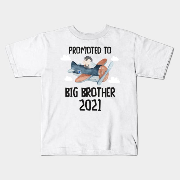 Boy Big Brother Aircraft 2021 announce new generation 2021 Kids T-Shirt by alpmedia